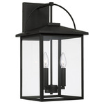 Bryson Outdoor Wall Lantern - Black / Clear