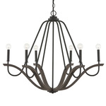 Clive Chandelier - Black Iron / Carbon Grey