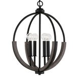 Clive Orb Pendant - Black Iron / Carbon Grey