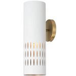 Dash Wall Sconce - Aged Brass / White