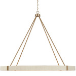 Delaney Chandelier - Brass / Bleached Natural Rope