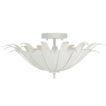 Eden Semi Flush Ceiling Light - White