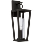 Elliott Outdoor Wall Lantern - Black / Clear