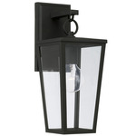 Elliott Outdoor Wall Lantern - Black / Clear