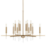 Elora Chandelier - Matte Brass / Clear