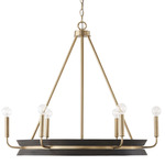 Finn Chandelier - Matte Brass / Black Stain