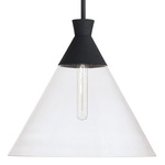 Paloma Glass Pendant - Black / Clear