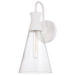 Paloma Wall Sconce - White / Clear