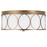 Rylann Ceiling Light - Aged Brass / White Glass