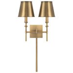 Whitney Wall Sconce - Aged Brass / White