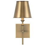 Whitney Wall Sconce - Aged Brass / White
