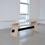 Isthmus Dining Table - White Oak / Black