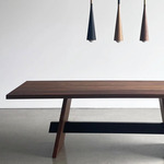 Isthmus Dining Table - Walnut / Black