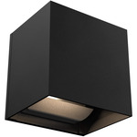 Geneva Outdoor Square Wall Sconce - Black