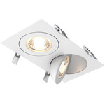 Pivot 4 Inch Round Color-Select Duo Flat Gimbal Downlight - White