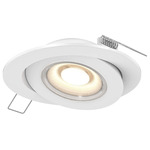 Pivot 4IN Round 120-277V Color-Select Flat Gimbal Downlight - White