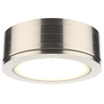 PowerLED 120V Color Select Puck Light - Satin Nickel / Frosted