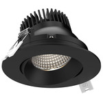 Revolve 3.5IN Round Regressed Gimbal Downlight - Black