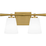 Brindley Bathroom Vanity Light - Aged Brass / Opal Etched