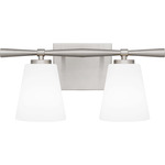 Brindley Bathroom Vanity Light - Brushed Nickel / Opal Etched
