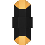 Chasm Outdoor Lantern - Matte Black / Gold / Black