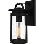 Clifton Outdoor Wall Lantern - Earth Black / Clear Seedy