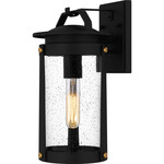 Clifton Outdoor Wall Lantern - Earth Black / Clear Seedy