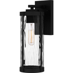Culpo Outdoor Wall Lantern - Matte Black / Clear Water