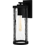 Culpo Outdoor Wall Lantern - Matte Black / Clear Water