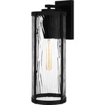 Culpo Outdoor Wall Lantern - Matte Black / Clear Water