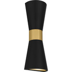Dexter Outdoor Lantern - Matte Black / Gold