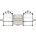 Hazlett Bathroom Vanity Light - Brushed Nickel / Opal Etched