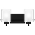 Kolt A19 LED Bathroom Vanity Light - Matte Black / Clear