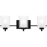 Kolt A19 LED Bathroom Vanity Light - Matte Black / Clear