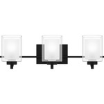 Kolt A19 LED Bathroom Vanity Light - Matte Black / Clear