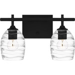 Lucy Bathroom Vanity Light - Matte Black / Clear