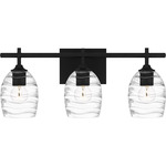 Lucy Bathroom Vanity Light - Matte Black / Clear