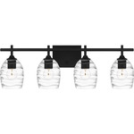 Lucy Bathroom Vanity Light - Matte Black / Clear