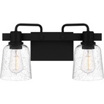 Lydia Bathroom Vanity Light - Matte Black / Clear Seedy