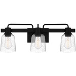 Lydia Bathroom Vanity Light - Matte Black / Clear Seedy