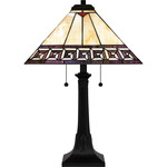Edith Tiffany Table Lamp - Matte Black / Tiffany Multicolor