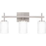 Wilburn Bathroom Vanity Light - Brushed Nickel / Opal Etched