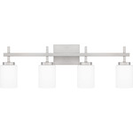 Wilburn Bathroom Vanity Light - Brushed Nickel / Opal Etched