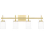 Wilburn Bathroom Vanity Light - Satin Brass / Opal Etched