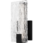 Winter Wall Sconce - Matte Black / Noodle Glass