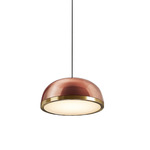 Molly Pendant - Brushed Brass Ring / Copper Dome