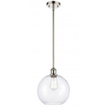 Athens Stem Hung Pendant - Polished Nickel / Clear