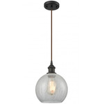 Ballston Athens Cord Hung Pendant - Oil Rubbed Bronze / Clear