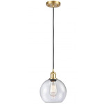 Ballston Athens Cord Hung Pendant - Satin Gold / Clear Seedy