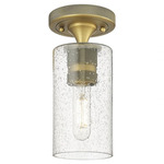 Crown Point Ceiling Light - Brushed Brass / Clear Seedy